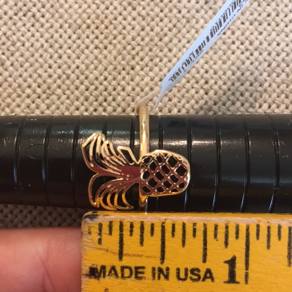 J. Crew Wire Pineapple Ring Burnished Gold NWT - Picture 8 of 8